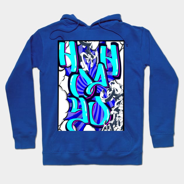 Hooyah graffiti style Hoodie by SilverPixieArt